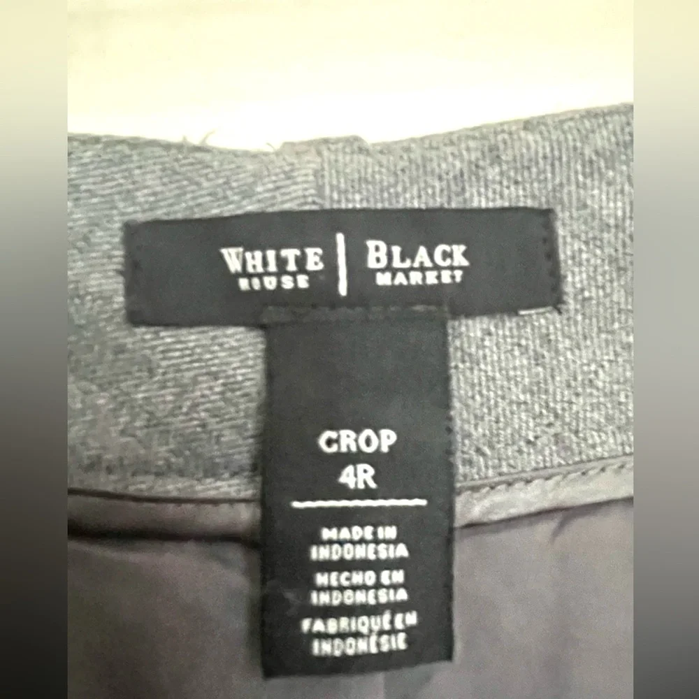 WHITE HOUSE BLACK MARKET Nell Gray Cropped Career Work Style Pant Size 4 EUC - Picture 6 of 11